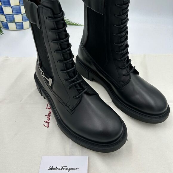 Men's Salvatore, Ferragamo, Iglesias, gancio Chelsea boots size 8.5 EE - Picture 4 of 14